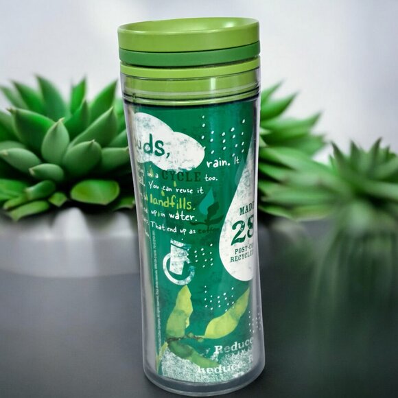 2009 Starbucks Tumbler Travel MUg 29% Recycled 12 fl.oz. - Picture 3 of 8